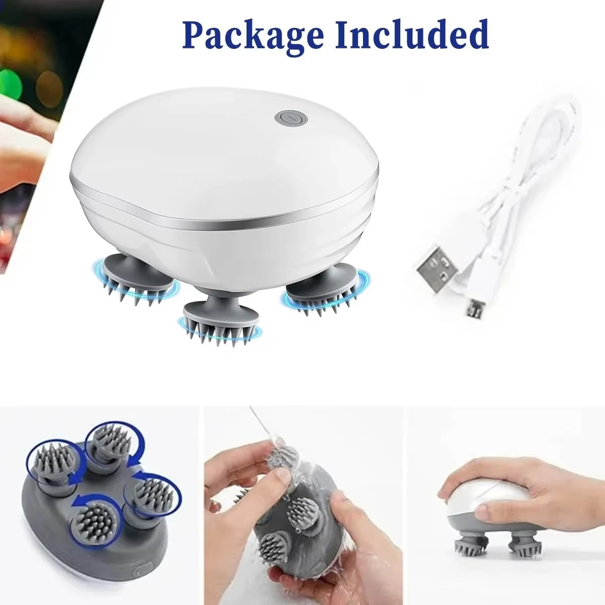 Silicone Scalp Massager – Adjustable Head Massage
